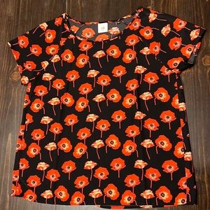 Cabi Floral Short Sleeve Size M